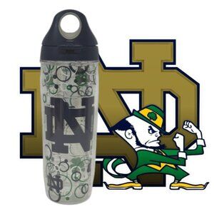 NWOT Tervis 24 oz Notre Dame Fighting Irish Insulated Water Bottle w/Hinged Top